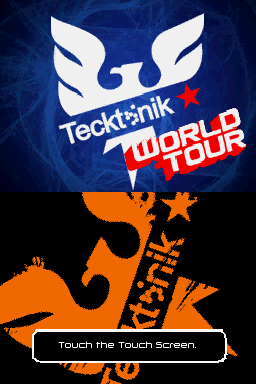 Tecktonik World Tour title screen for Nintendo DS