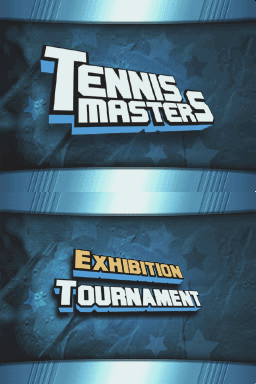 Tennis Masters title screen for Nintendo DS