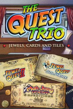 The Quest Trio title screen for Nintendo DS