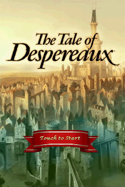 The Tale of Despereaux title screen for Nintendo DS