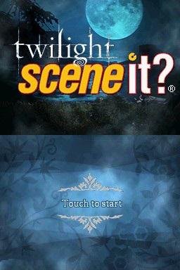 Twilight Scene It title screen for Nintendo DS