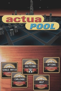 Powerplay Pool title screen for Nintendo DS