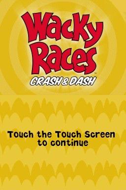 Wacky Races: Crash & Dash title screen for Nintendo DS