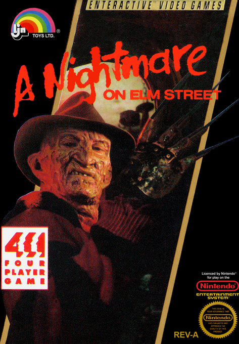 A Nightmare on Elm Street box art for NES