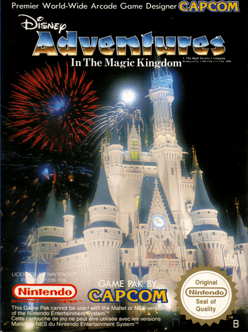 Adventures in the Magic Kingdom box art for NES