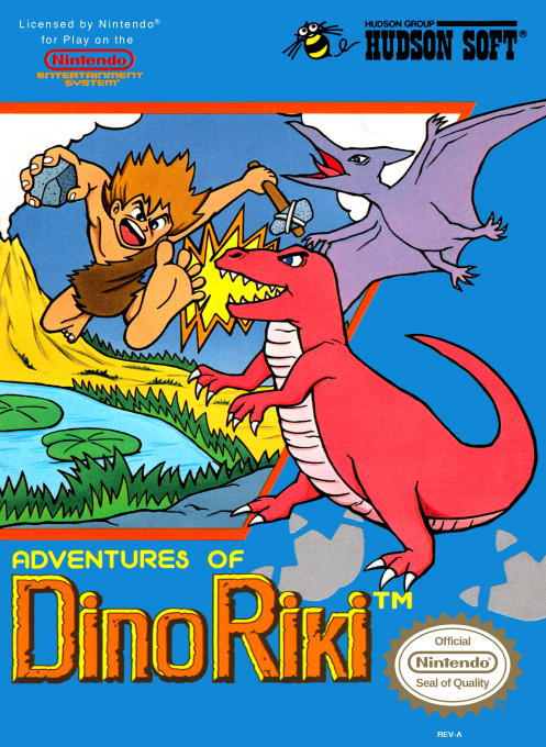Adventures of Dino Riki box art for NES
