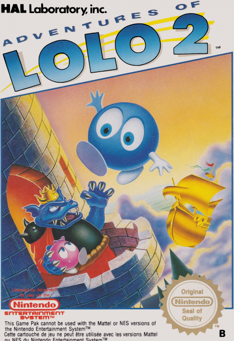 Adventures of Lolo 2 box art for NES