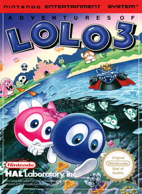 Adventures of Lolo 3 box art for NES