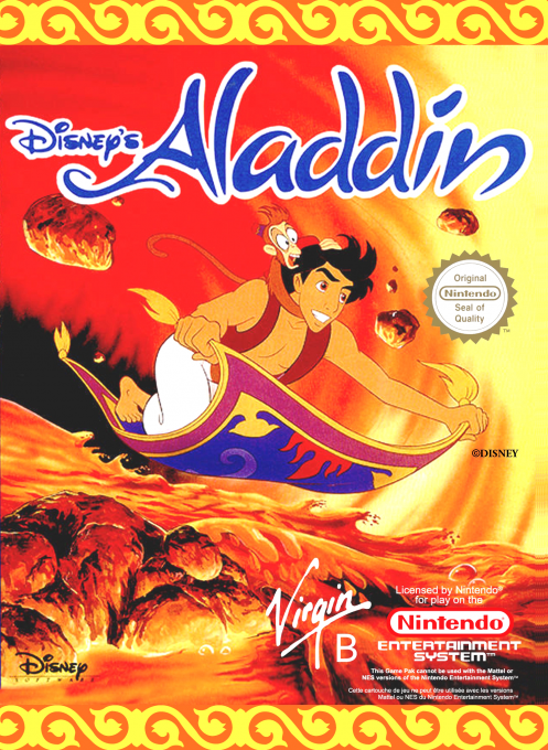 Aladdin box art for NES
