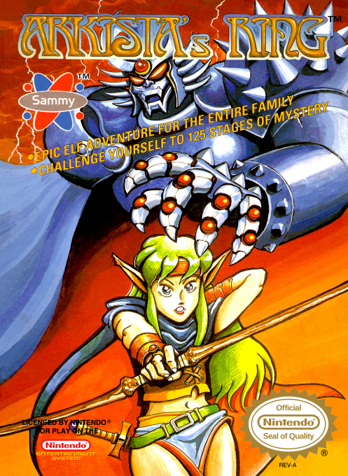 Arkista's Ring box art for NES