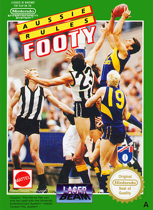 Aussie Rules Footy box art for NES