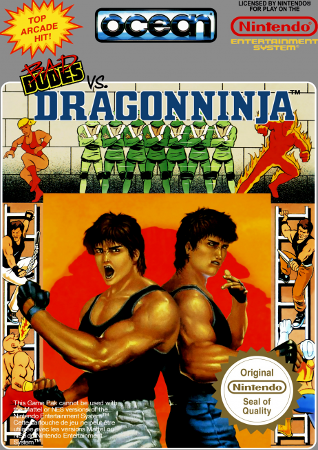 Bad Dudes vs. DragonNinja box art for NES