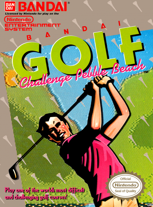 Bandai Golf Challenge Pebble Beach box art for NES