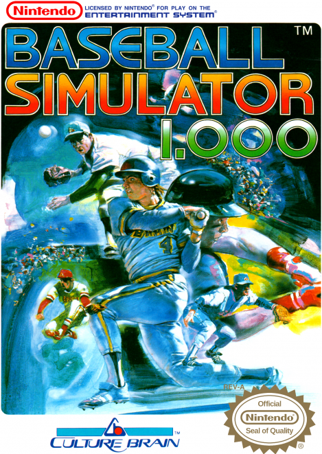 Baseball Simulator 1.000 box art for NES