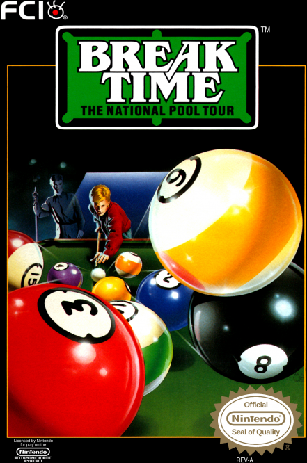 Break Time The National Pool Tour box art for NES