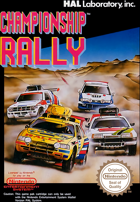 Championship Rally box art for NES