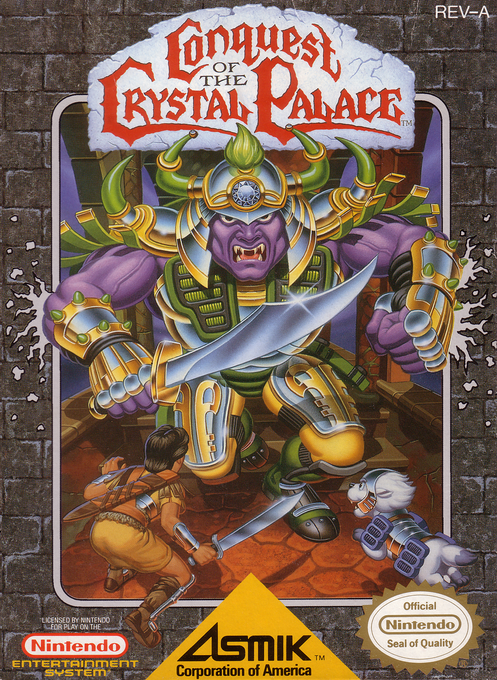 Conquest of the Crystal Palace box art for NES