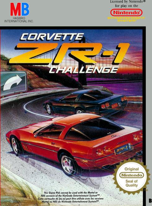 Corvette ZR-1 Challenge box art for NES
