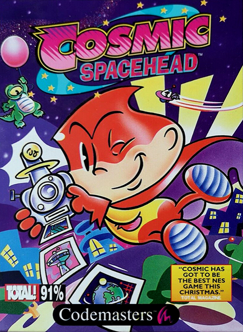 Cosmic Spacehead box art for NES