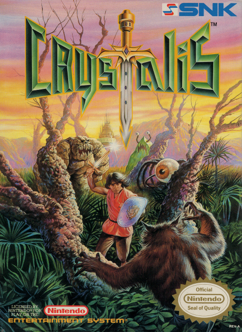 Crystalis box art for NES