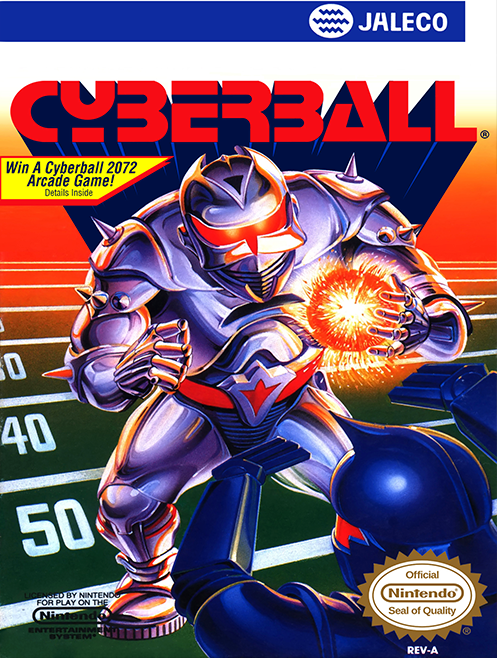 Cyberball box art for NES