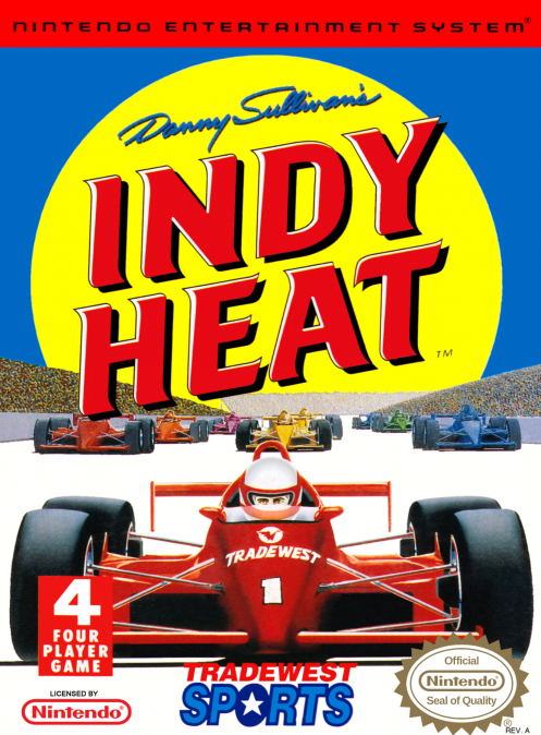Danny Sullivan's Indy Heat box art for NES