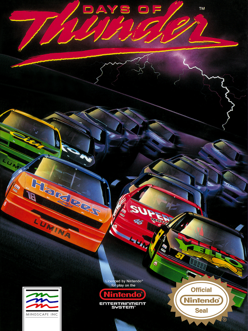 Days Of Thunder box art for NES