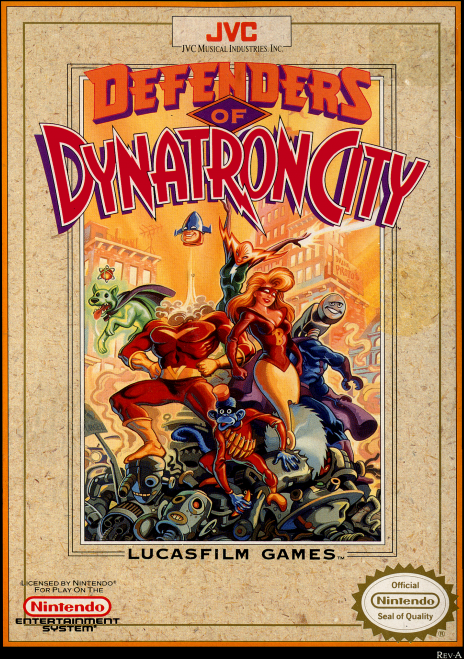 Defenders of Dynatron City box art for NES