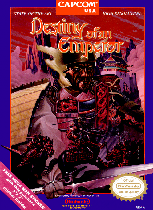 Destiny of an Emperor box art for NES