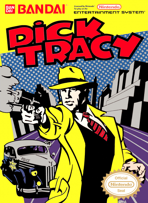 Dick Tracy box art for NES