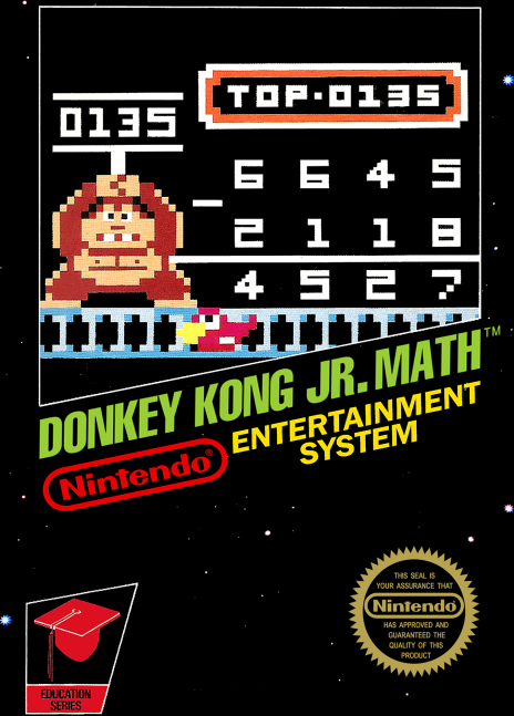 Donkey Kong Jr Math box art for NES
