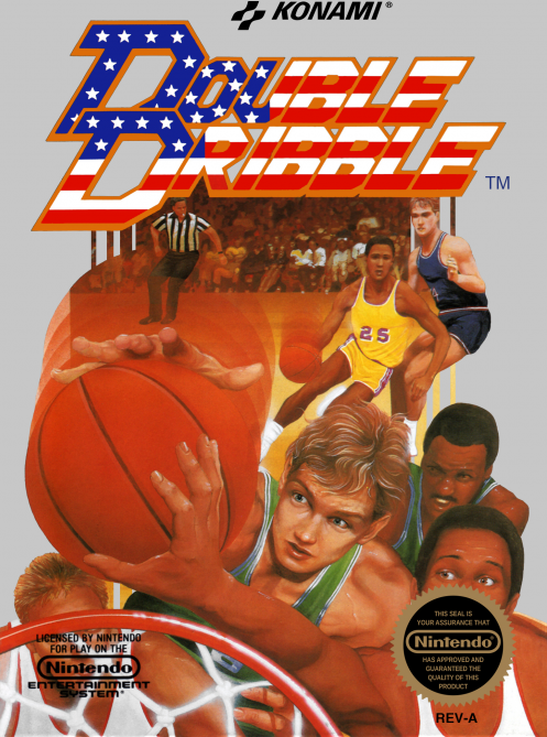 Double Dribble box art for NES