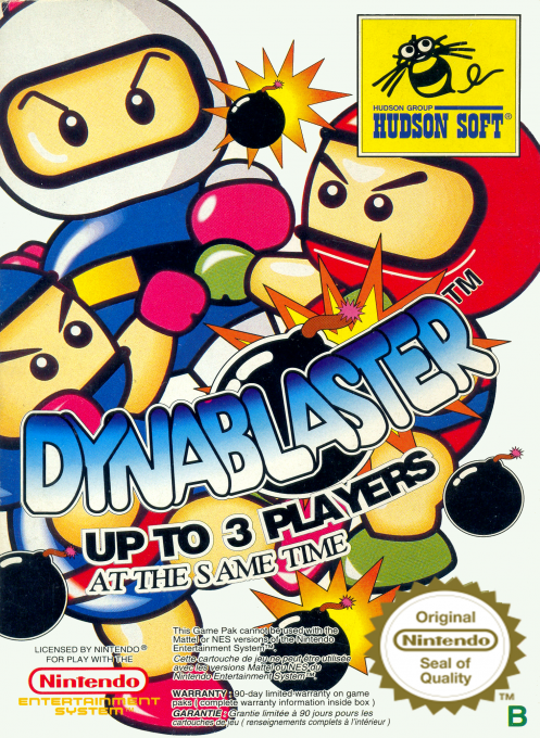 Dynablaster box art for NES