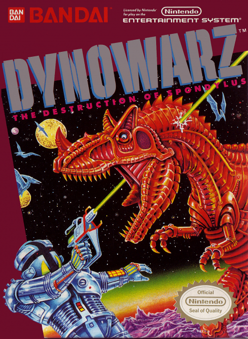 Dynowarz The Destruction of Spondylus box art for NES