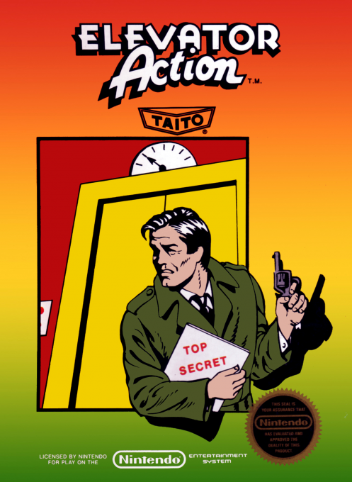 Elevator Action box art for NES