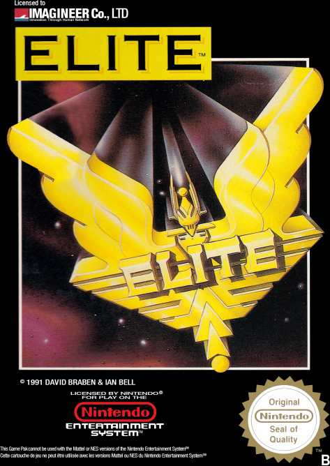 Elite box art for NES