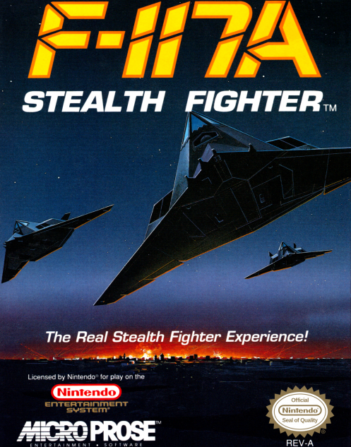 F-117A Stealth Fighter box art for NES