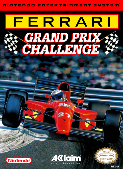 Ferrari Grand Prix Challenge box art for NES
