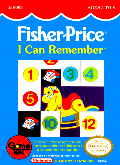 Fisher Price I Can Remember box art for NES
