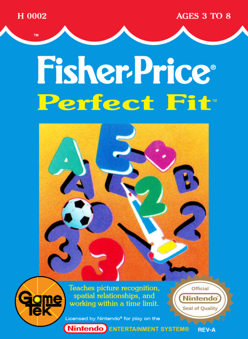 Fisher Price Perfect Fit box art for NES