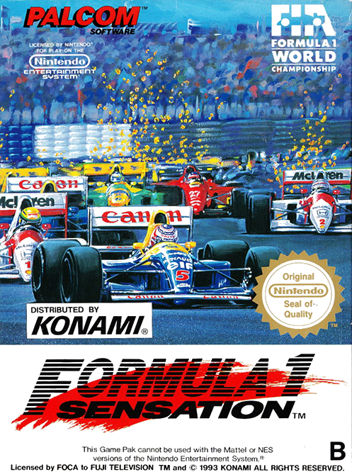 Formula 1 Sensation box art for NES