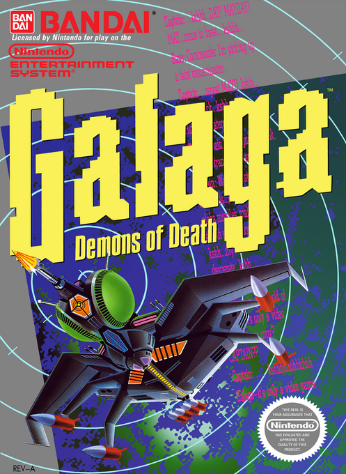 Galaga: Demons of Death box art for NES