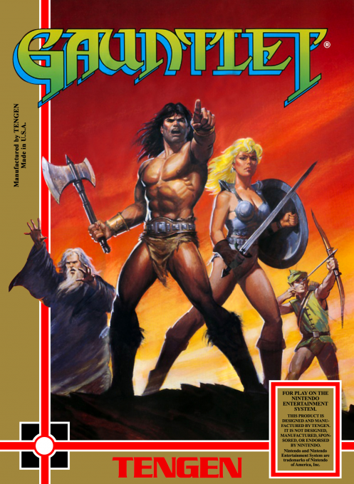 Gauntlet box art for NES