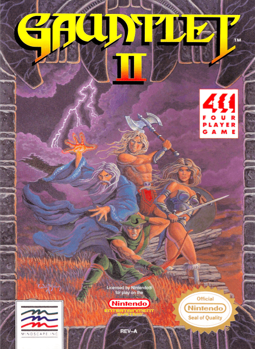 Gauntlet II box art for NES