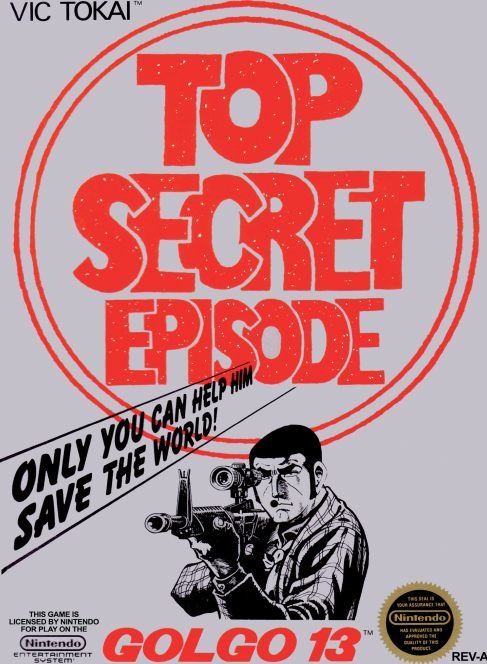 Golgo 13 Top Secret Episode box art for NES