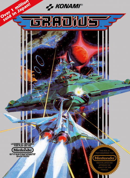 Gradius box art for NES