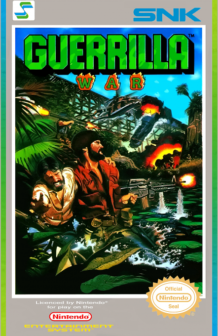 Guerrilla War box art for NES