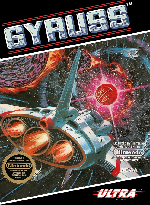Gyruss box art for NES