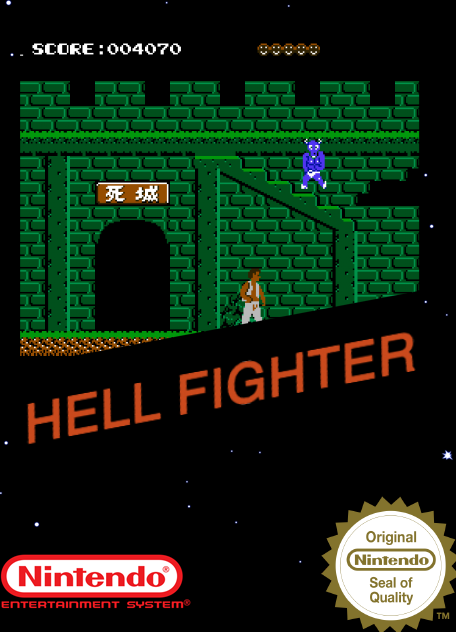 Hell Fighter box art for NES