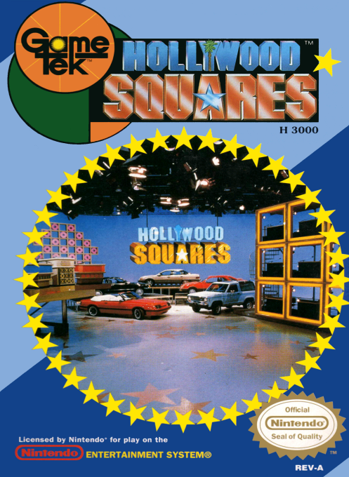 Hollywood Squares box art for NES